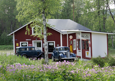 Verkstad, handelsbod och mack